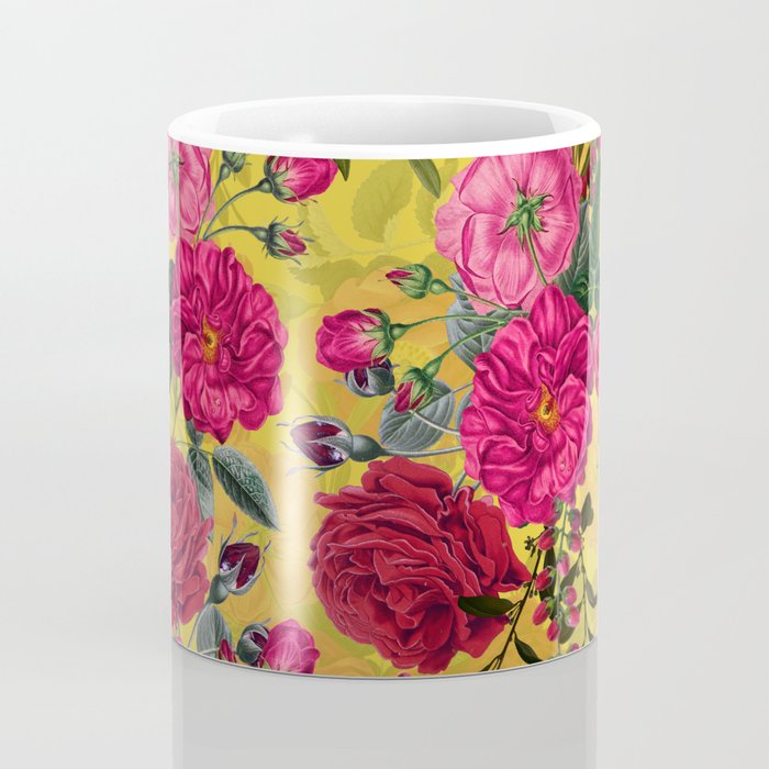 Vintage & Shabby Chic - Summer Tropical Roses Flower Garden Coffee Mug Gallery Image 4