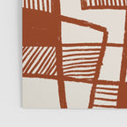 Burnt Orange Line Art Pattern Poster Gallery Image 3