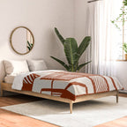 Burnt Orange Line Art Pattern Comforter Gallery Image 2