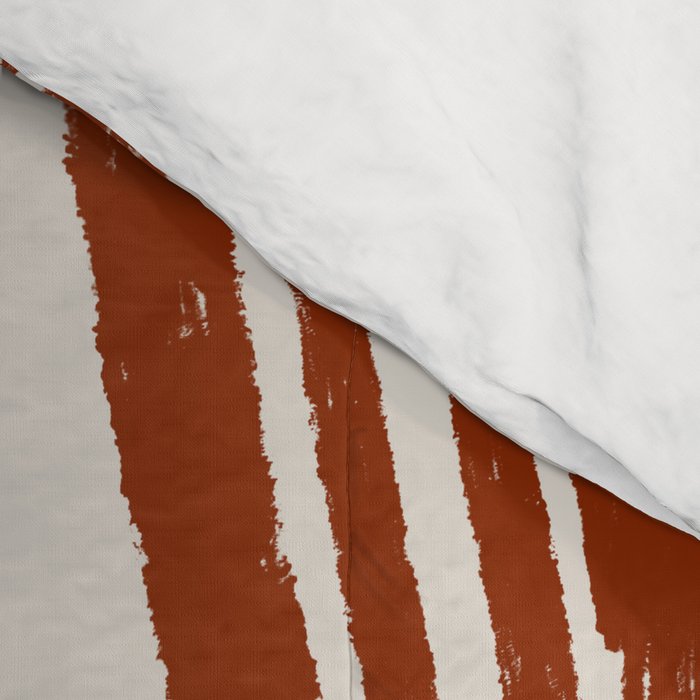 Burnt Orange Line Art Pattern Comforter Gallery Image 4