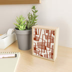 Burnt Orange Line Art Pattern Mini Art Print Gallery Image 2