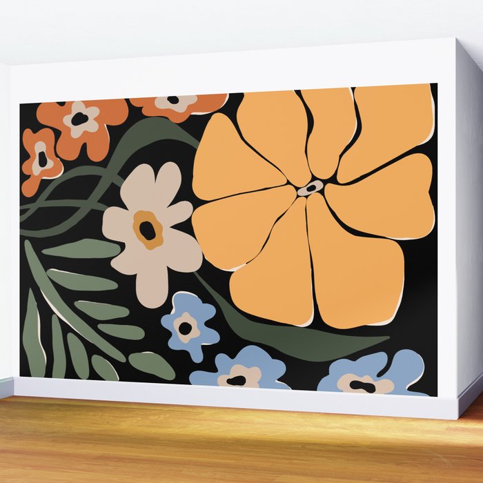 blooming big floral night  Wall Mural Gallery Image 2