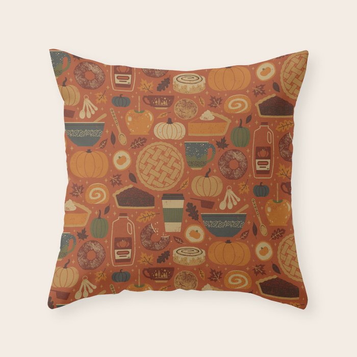 Pumpkin Spice Throw Pillow Gallery Image 1