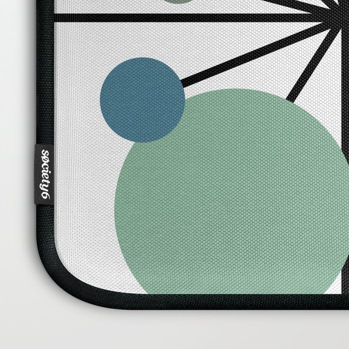 Atomic Age Nuclear Abstract Motif â Mid Century Modern Pattern Laptop Sleeve Gallery Image 3