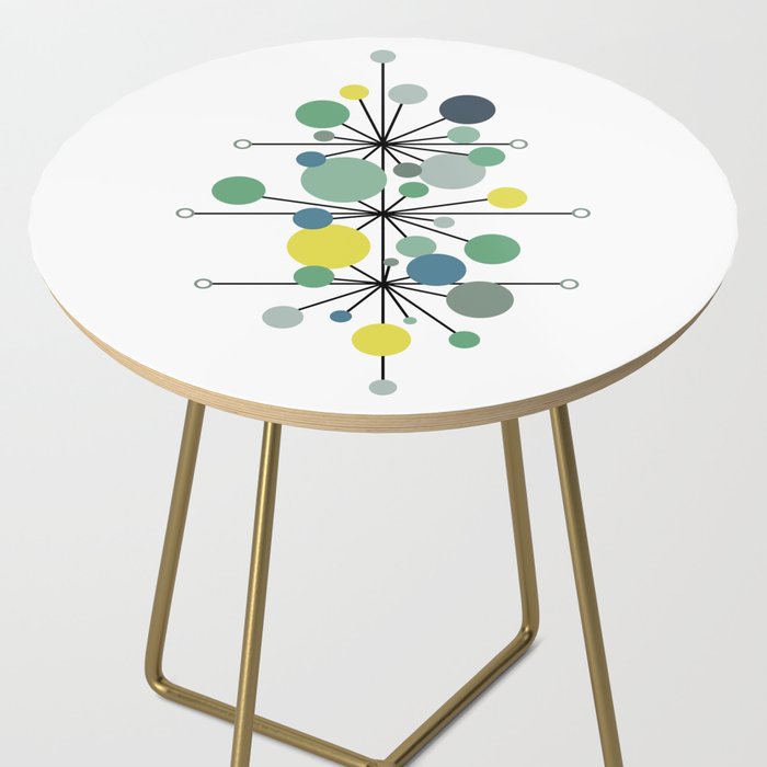 Atomic Age Nuclear Abstract Motif â Mid Century Modern Pattern Side Table Gallery Image 2