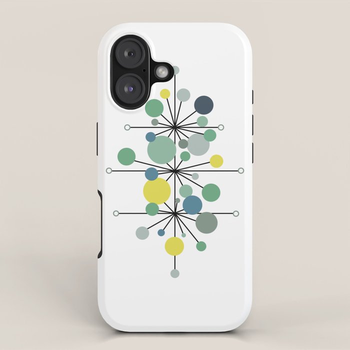 Atomic Age Nuclear Abstract Motif â Mid Century Modern Pattern iPhone Case Gallery Image 1
