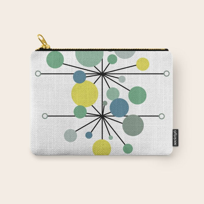 Atomic Age Nuclear Abstract Motif â Mid Century Modern Pattern Carry All Pouch Gallery Image 1