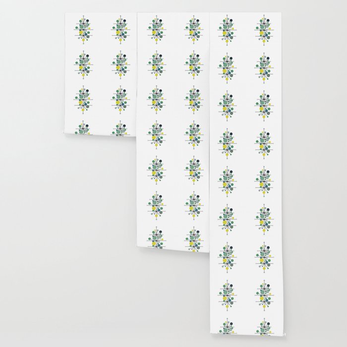 Atomic Age Nuclear Abstract Motif â Mid Century Modern Pattern Wallpaper Gallery Image 3