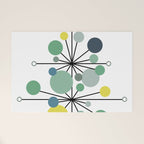 Atomic Age Nuclear Abstract Motif â Mid Century Modern Pattern Welcome Mat Gallery Image 1