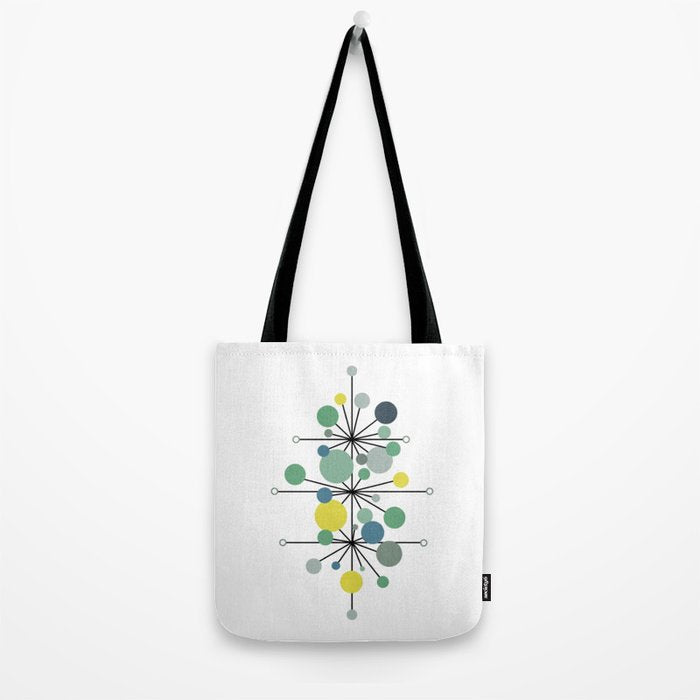 Atomic Age Nuclear Abstract Motif â Mid Century Modern Pattern Tote Bag Gallery Image 2