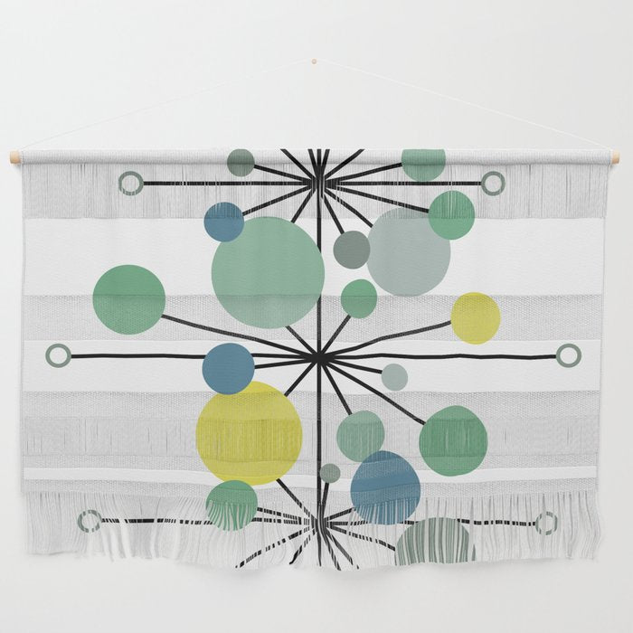 Atomic Age Nuclear Abstract Motif â Mid Century Modern Pattern Wall Hanging Gallery Image 1
