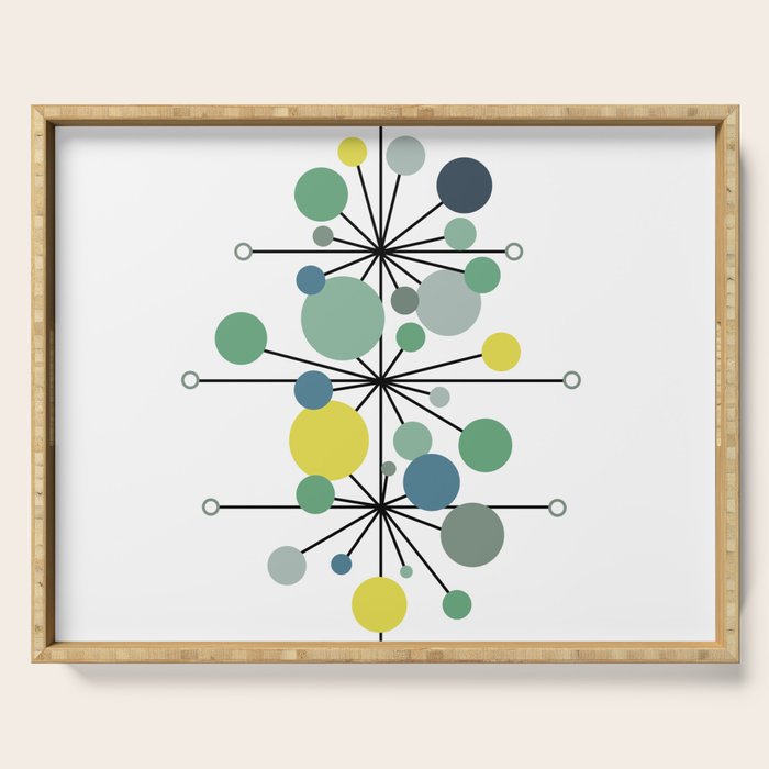 Atomic Age Nuclear Abstract Motif â Mid Century Modern Pattern Serving Tray Gallery Image 1