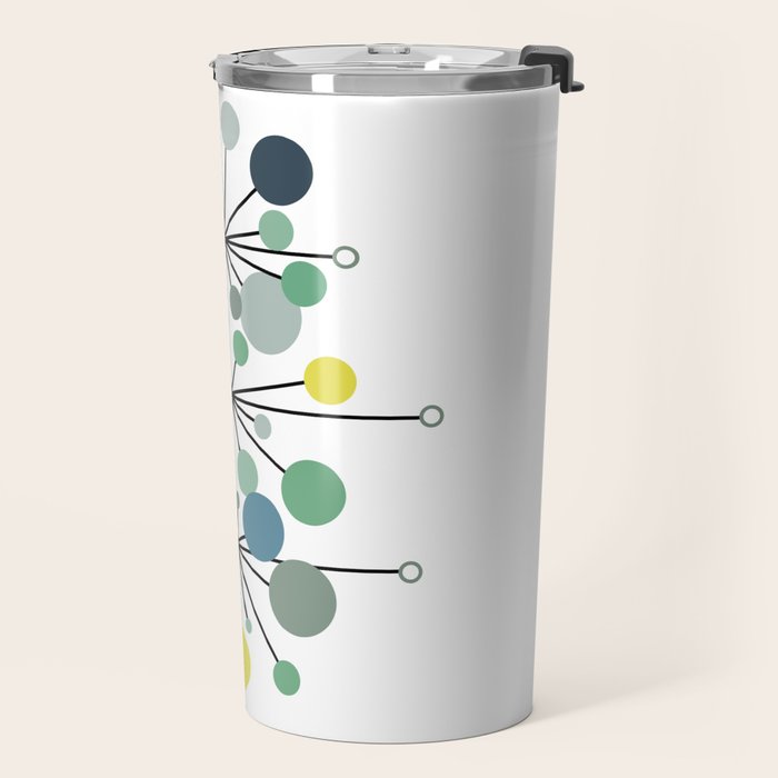 Atomic Age Nuclear Abstract Motif â Mid Century Modern Pattern Travel Mug Gallery Image 2