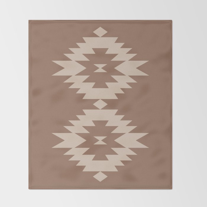 Southwestern Minimalism XXV - Coffee Creme Throw Blanket Gallery Image 2