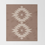 Southwestern Minimalism XXV - Coffee Creme Throw Blanket Gallery Image 2