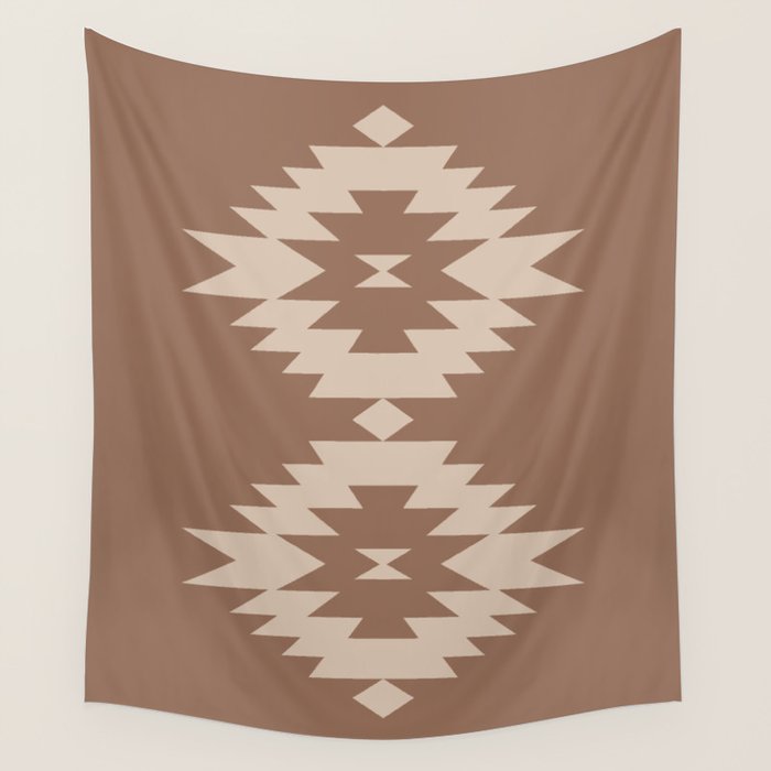 Southwestern Minimalism XXV - Coffee Creme Wall Tapestry Gallery Image 1