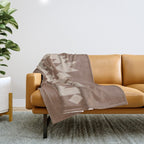 Southwestern Minimalism XXV - Coffee Creme Throw Blanket Gallery Image 1