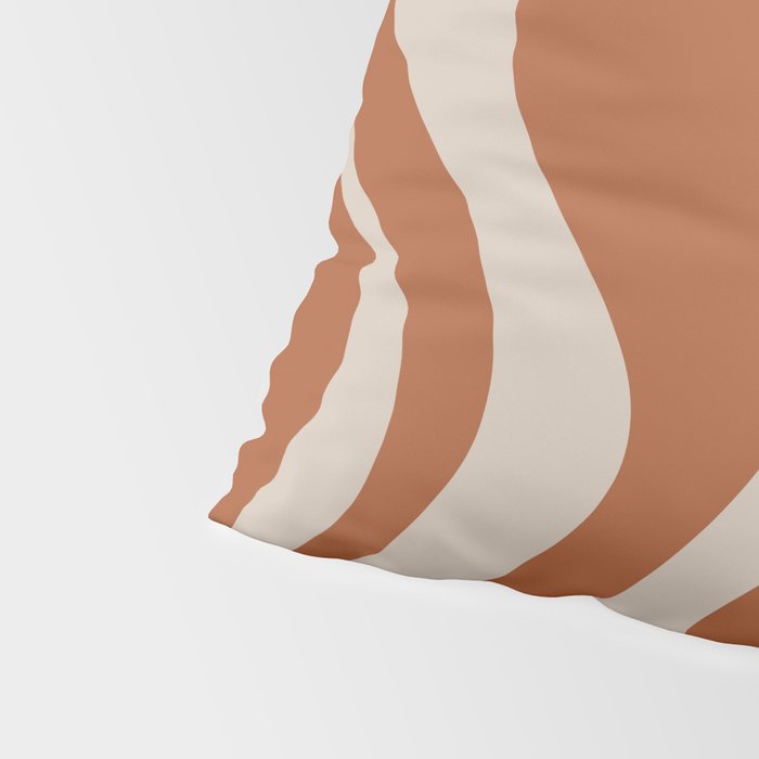 Liquid Swirl Retro Abstract Pattern in Clay and Putty Earth Tones Pillow Sham Gallery Image 4