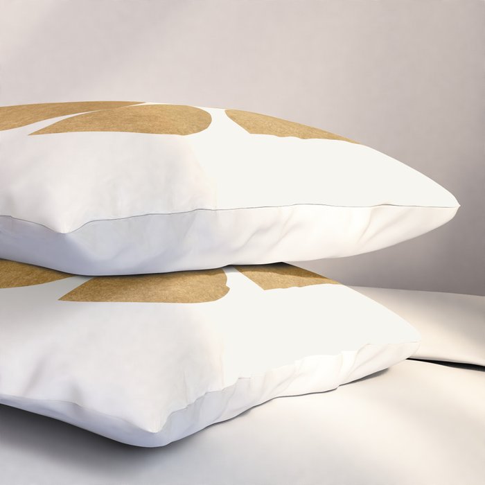 Gold Retro Scandinavian - Mid Century Modern Pillow Sham Gallery Image 3