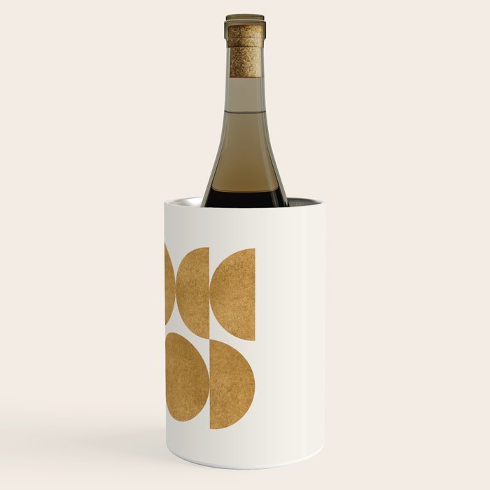 Gold Retro Scandinavian - Mid Century Modern Wine Chiller Gallery Image 3