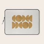 Gold Retro Scandinavian - Mid Century Modern Laptop Sleeve Gallery Image 1