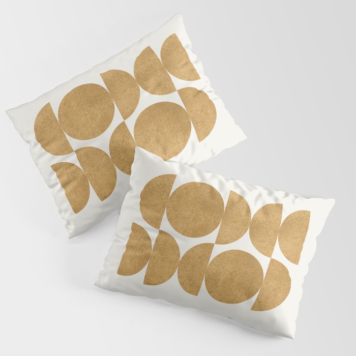 Gold Retro Scandinavian - Mid Century Modern Pillow Sham Gallery Image 3