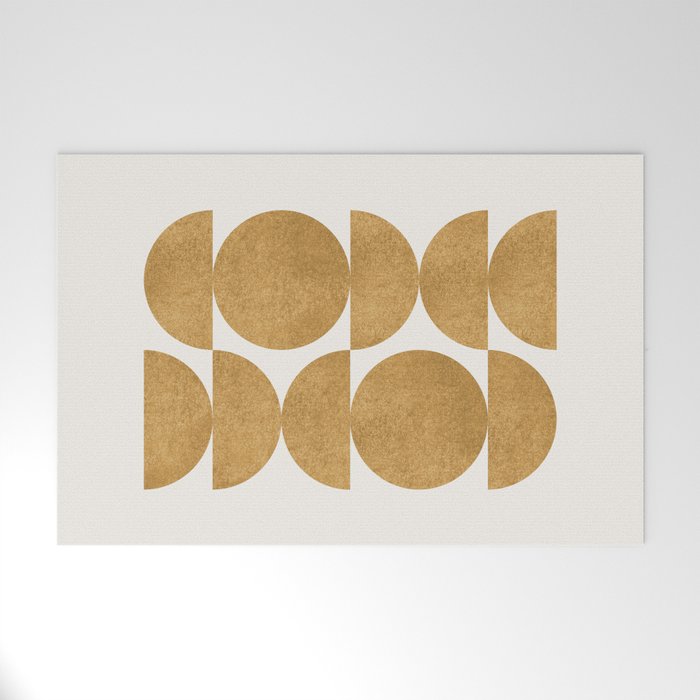 Gold Retro Scandinavian - Mid Century Modern Welcome Mat Gallery Image 1