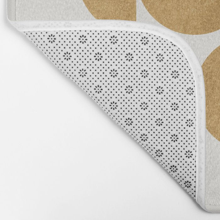 Gold Retro Scandinavian - Mid Century Modern Bath Mat Gallery Image 2