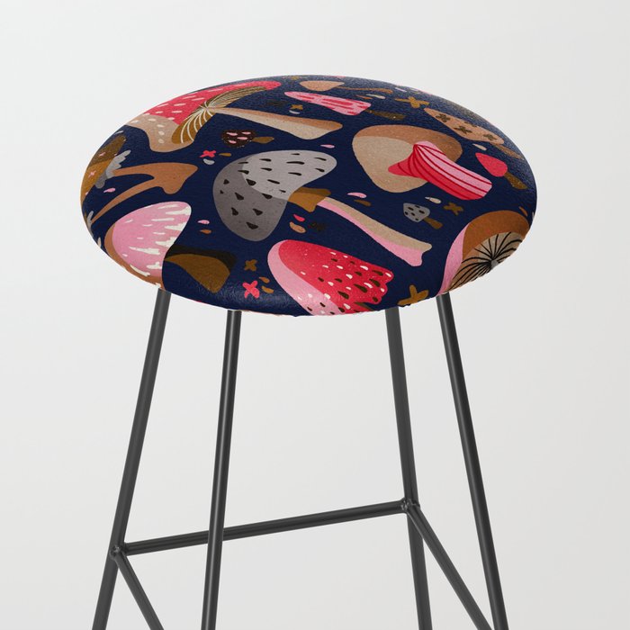 Mushroom Collection - Navy Stool Gallery Image 2