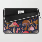 Mushroom Collection - Navy Laptop Sleeve Gallery Image 2