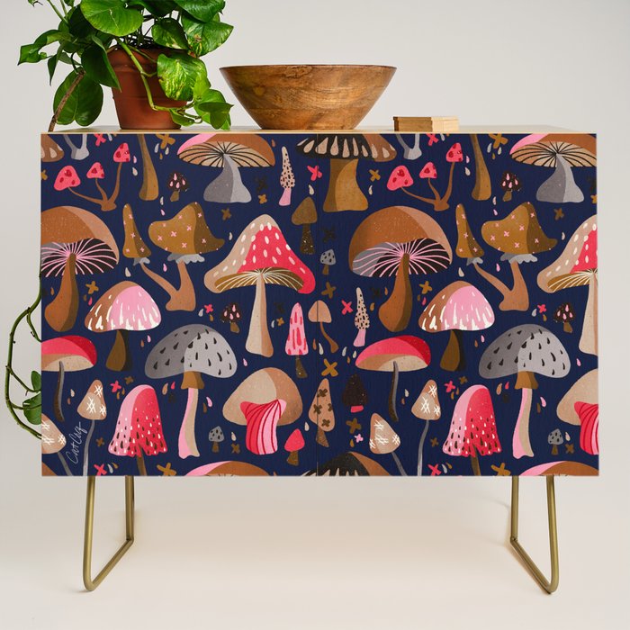 Mushroom Collection - Navy Credenza Gallery Image 1