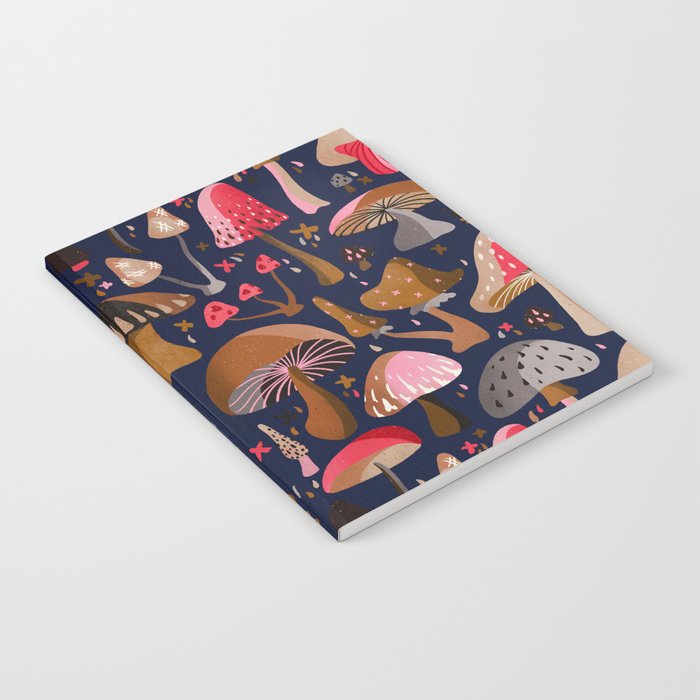 Mushroom Collection - Navy Notebook Gallery Image 1