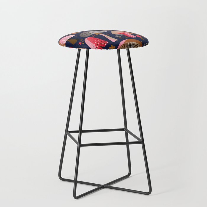 Mushroom Collection - Navy Stool Gallery Image 1