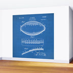 Football Patent - American Football Art - Blueprint Wall Mural Gallery Image 2
