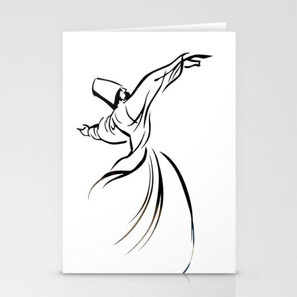 Sufi Meditation Whirling Dervish Stationery Card Gallery Image 2
