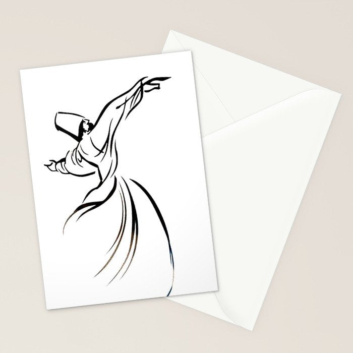 Sufi Meditation Whirling Dervish Stationery Card Gallery Image 2