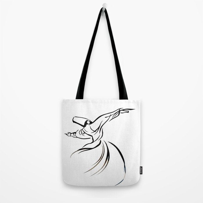 Sufi Meditation Whirling Dervish Tote Bag Gallery Image 2