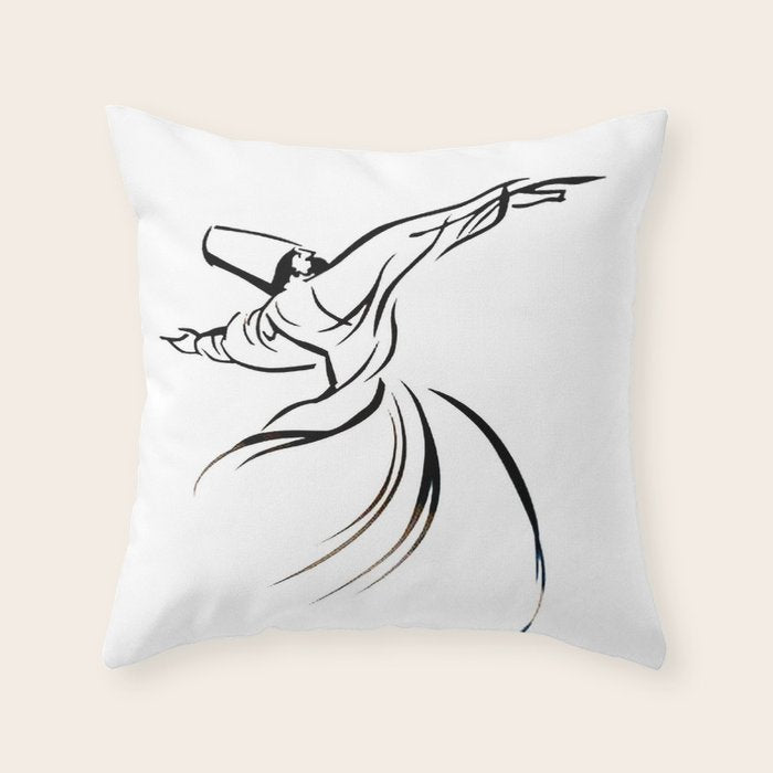 Sufi Meditation Whirling Dervish Throw Pillow Gallery Image 6