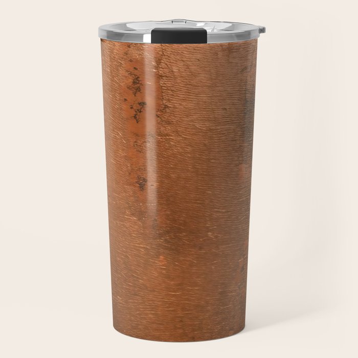 Japandi Art Copper and Black Rust Travel Mug Gallery Image 1
