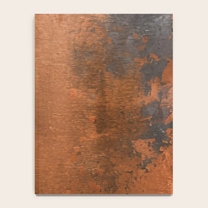 Japandi Art Copper and Black Rust Notebook Gallery Image 4