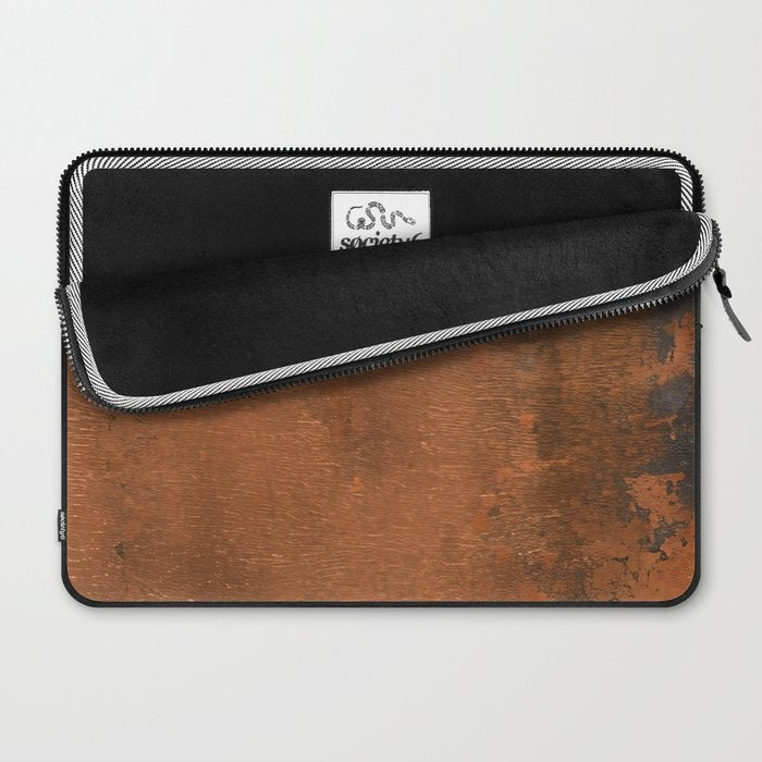 Japandi Art Copper and Black Rust Laptop Sleeve Gallery Image 2