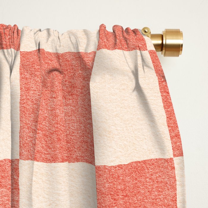 CHECKER - 001 - Guava Window Curtain Gallery Image 2