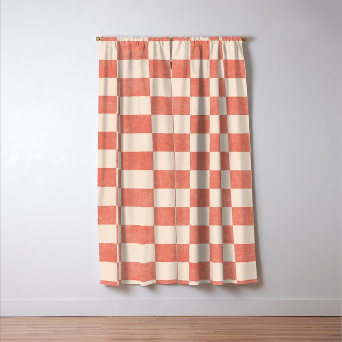 CHECKER - 001 - Guava Window Curtain Gallery Image 3