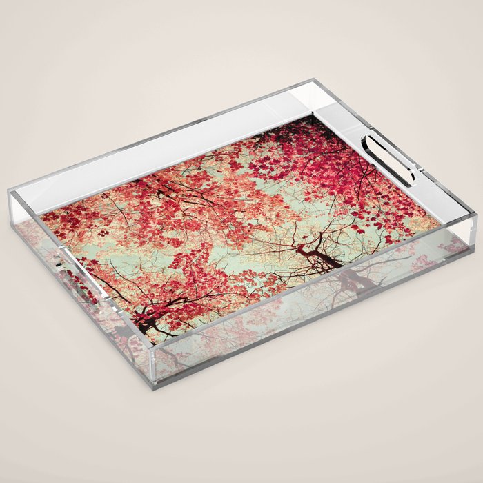 Autumn Inkblot Acrylic Tray Gallery Image 1