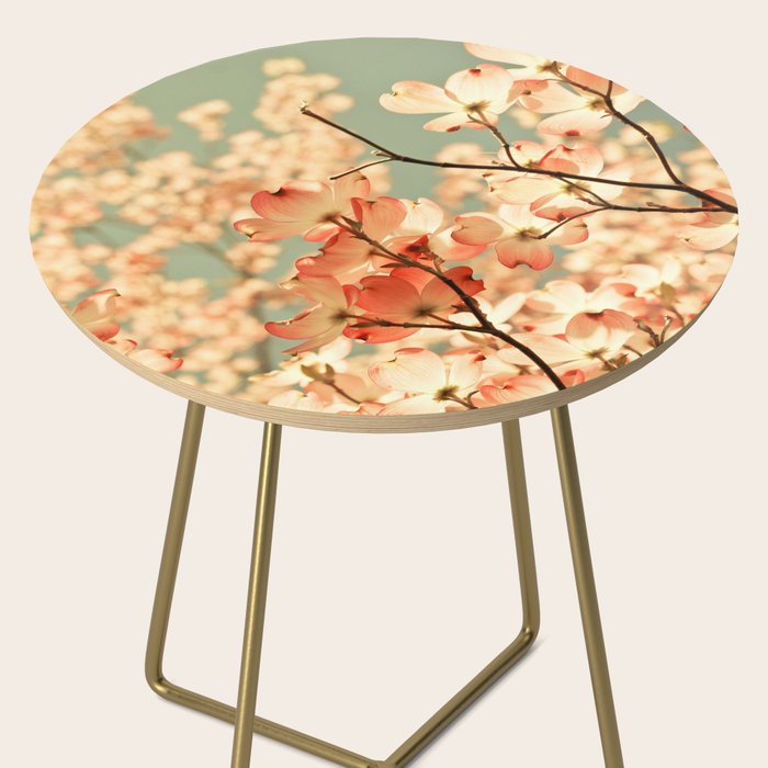 Pink Flowers on a Spring Day Side Table Gallery Image 2