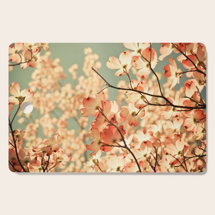 Pink Flowers on a Spring Day Cutting Board Gallery Image 1