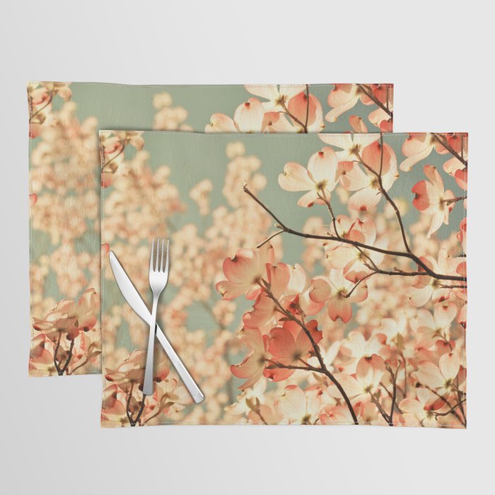 Pink Flowers on a Spring Day Placemat Gallery Image 1