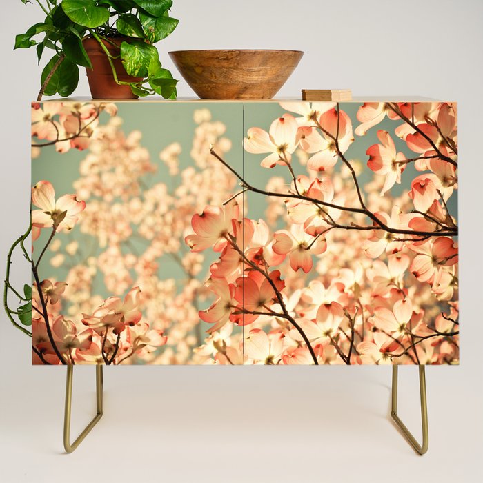 Pink Flowers on a Spring Day Credenza Gallery Image 1