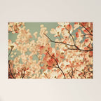 Pink Flowers on a Spring Day Welcome Mat Gallery Image 1