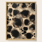 Organic Tortoiseshell Marble Pattern in Black and Cream Serving Tray Gallery Image 1